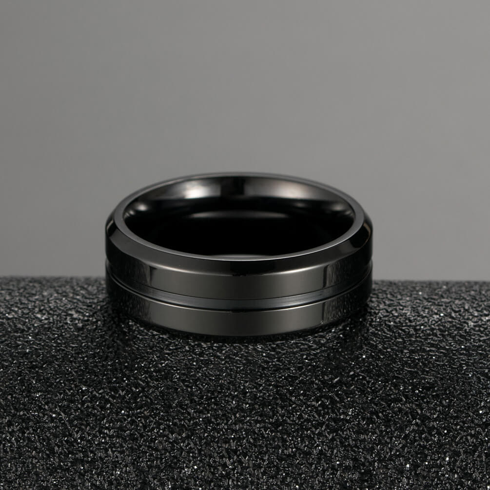 8mm Man Engraved Rings - Image 4