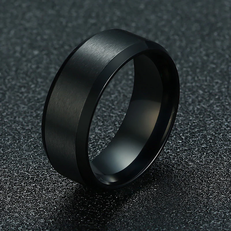 8mm Men Engraved Rings - Image 3