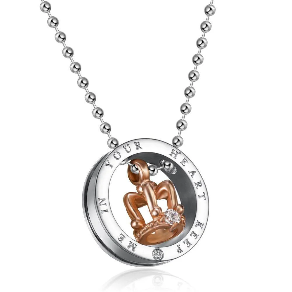 Black and Rose Gold Crown Necklaces - Image 3