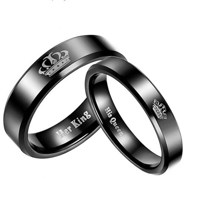 Black King and Queen Crown Rings - Image 4
