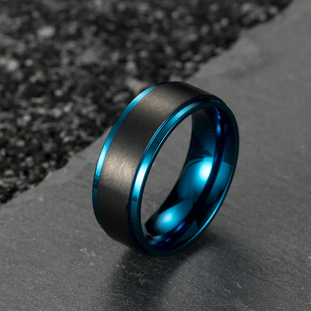 Blue Promise Ring for Men - Image 5
