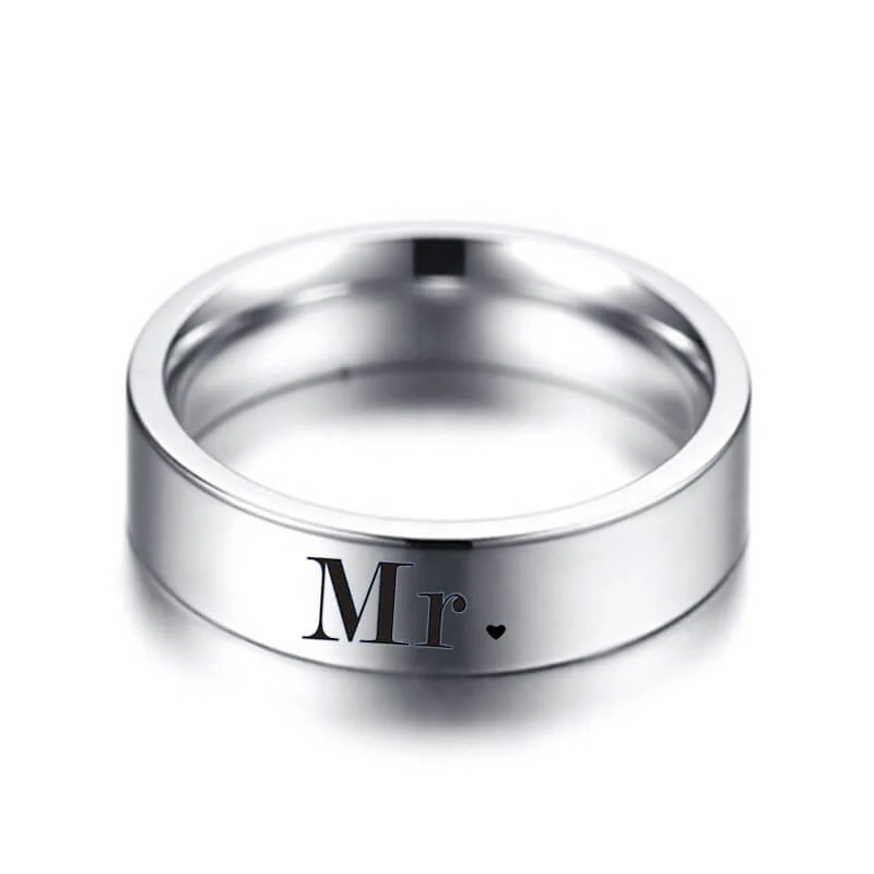 Couple MR.MRS Promise Rings - Image 3