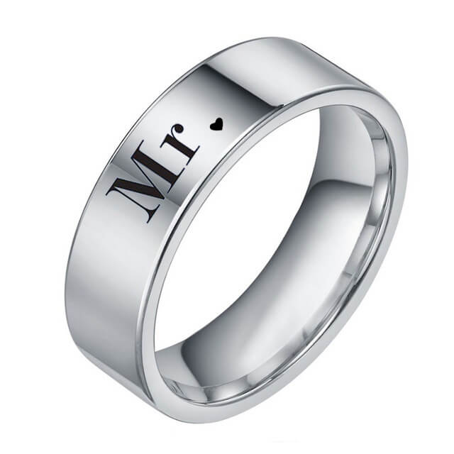 Couple MR.MRS Promise Rings - Image 5