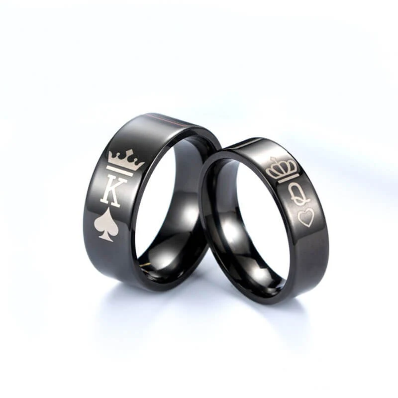 Crown King ๐ Queen Couple Rings - Image 4