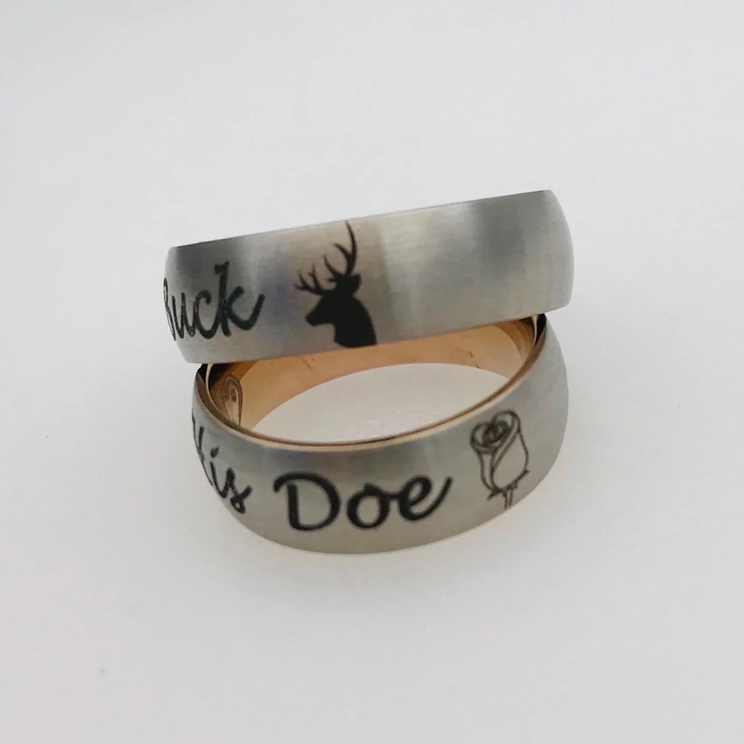 Engraved Promise Ring Set - Image 4