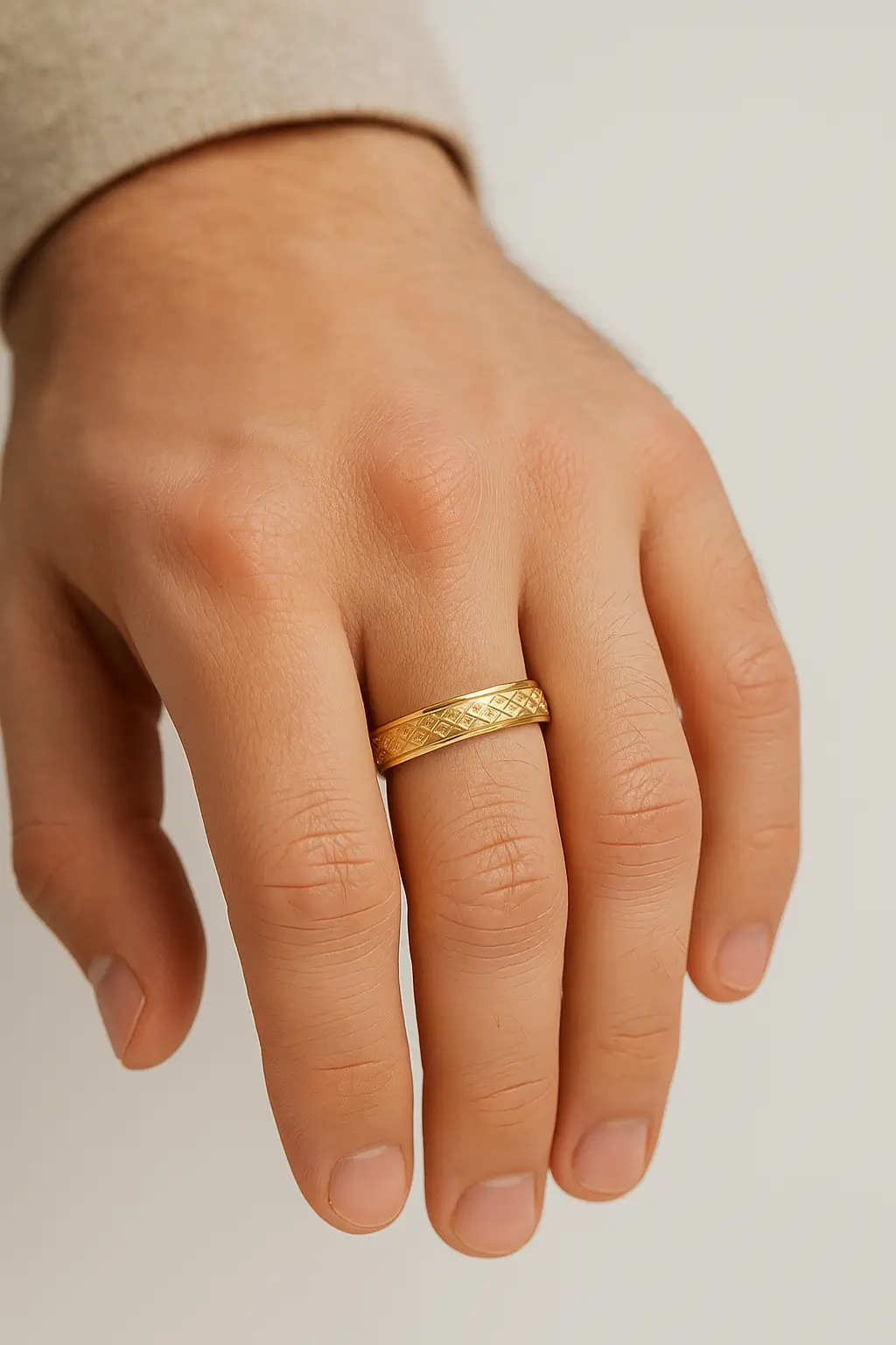 “Eternal Bond” Matte Engraved Ring - Image 2