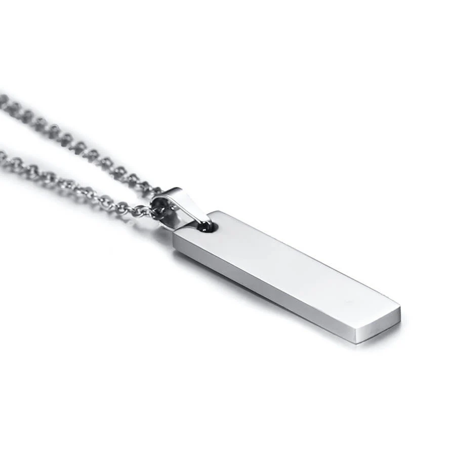 Gold/Silver Custom Bar Necklace - Image 6