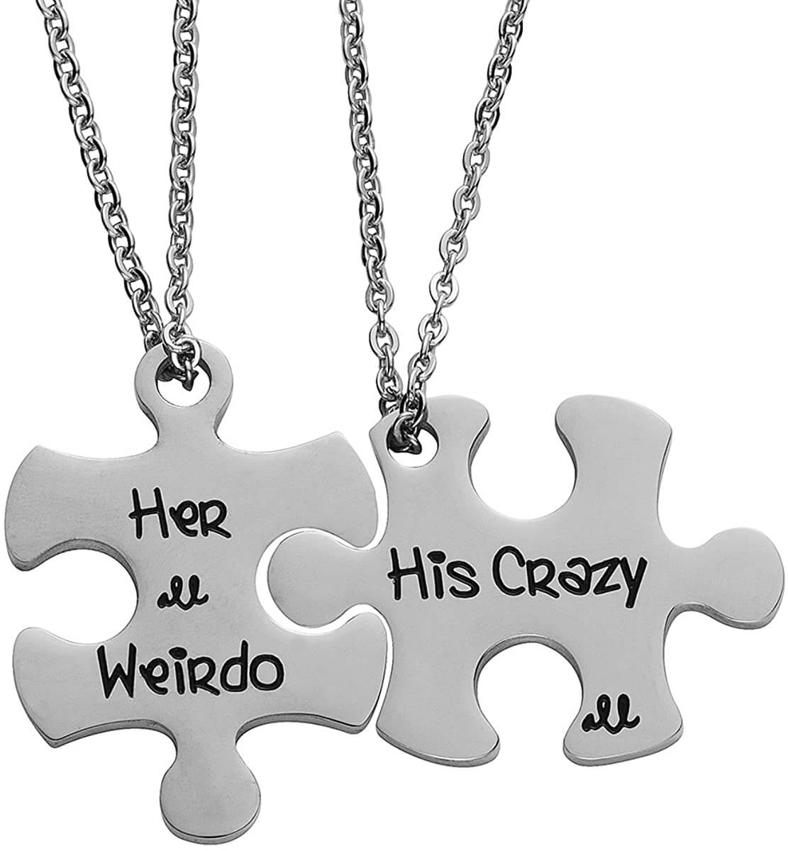 His and Hers Puzzle Necklace Couples - Image 3