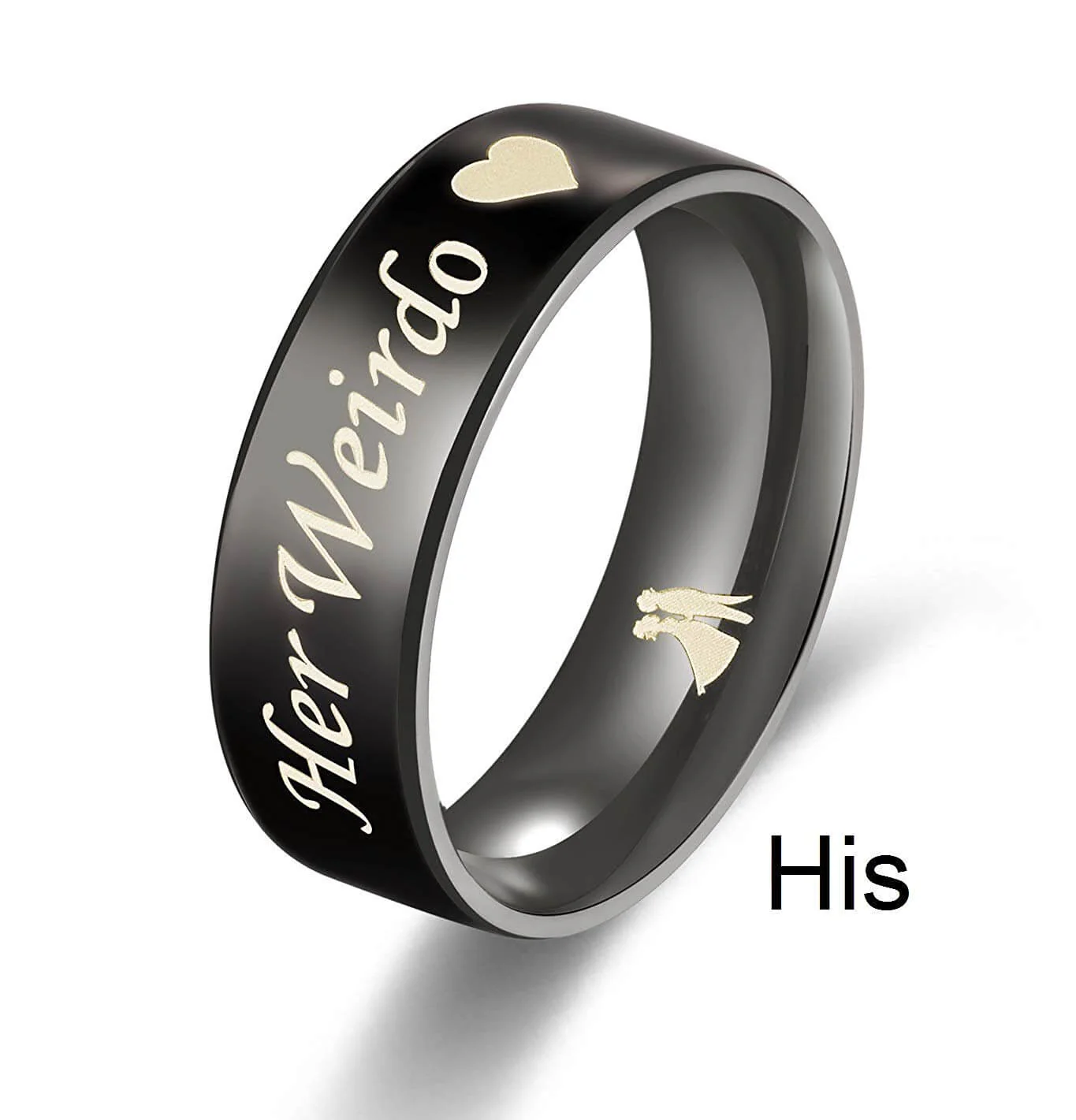 His Crazy Her Weirdo Couple Ring - Image 3