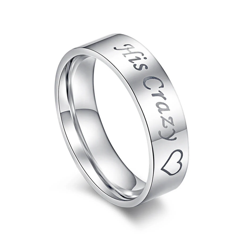 His Crazy & Her Weirdo Couple Promise Rings - Image 3
