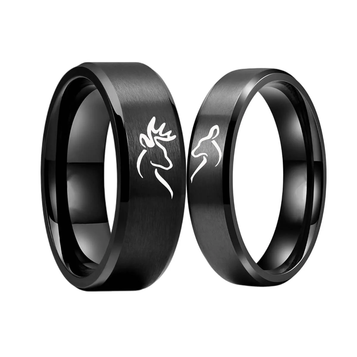 His Doe Her Buck Couple Rings - Image 3