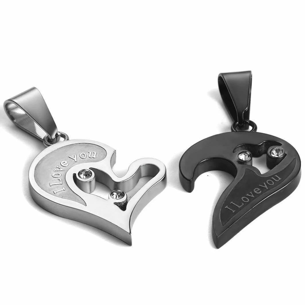 "I Love You" Heart Couple Necklaces (Set) - Image 3
