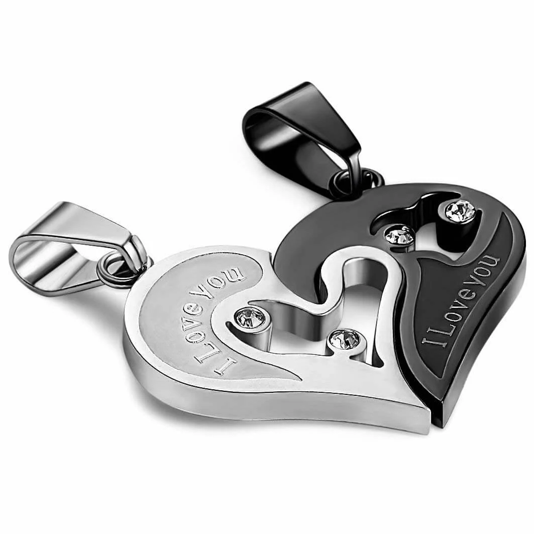 "I Love You" Heart Couple Necklaces (Set) - Image 4