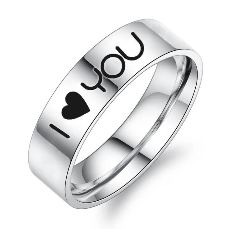 I LOVE YOU Promise Rings for Couples - Image 3