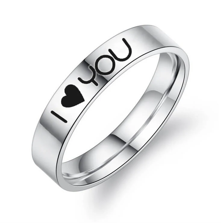I LOVE YOU Promise Rings for Couples - Image 4