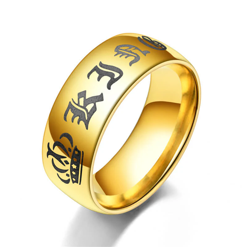 King & Queen Crown Couple Promise Rings - Image 3