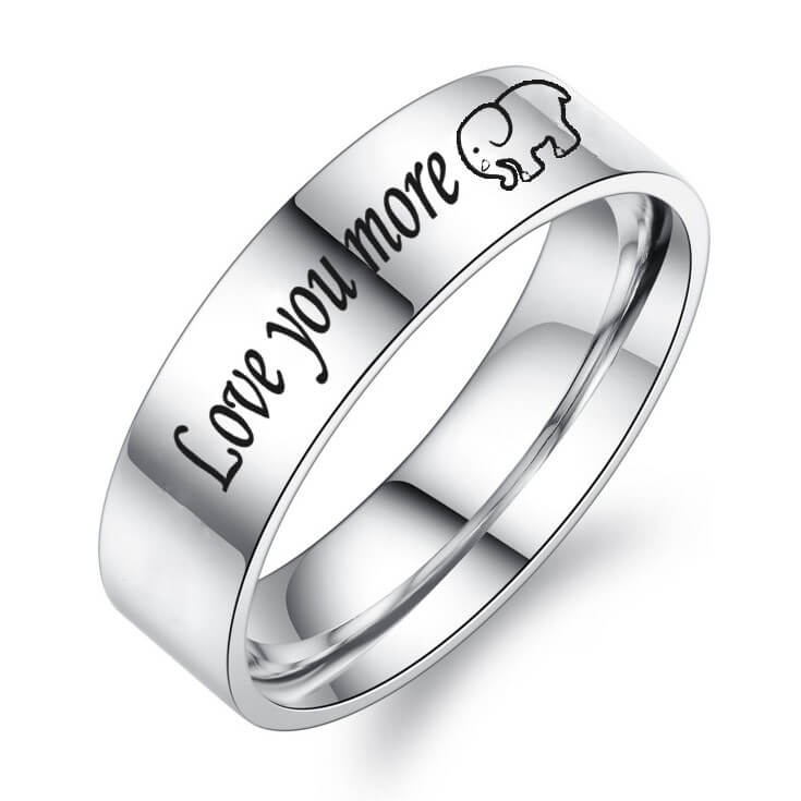 LOVE YOU MORE LOVE YOU MOST Promise Rings for Couples - Image 3