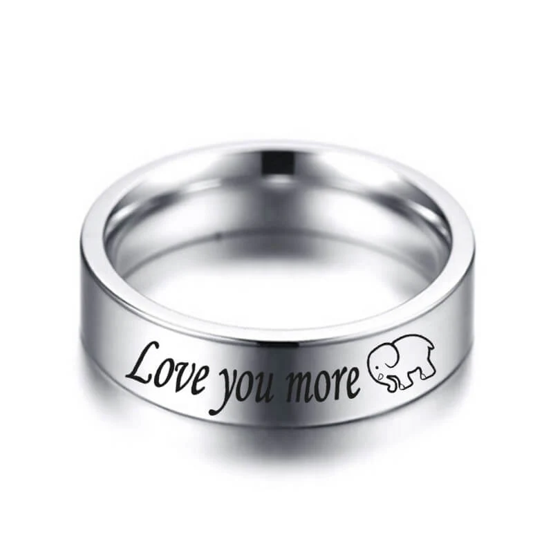 LOVE YOU MORE LOVE YOU MOST Promise Rings for Couples - Image 4