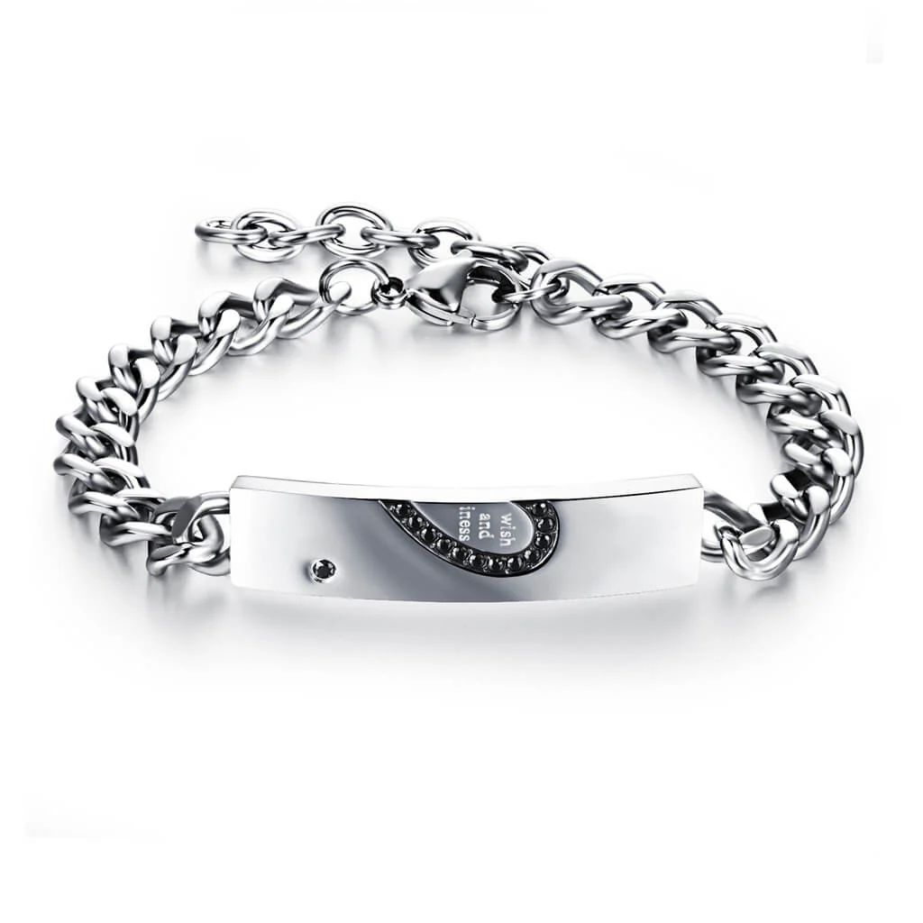 Matching Heart Couple Bracelets - Image 3