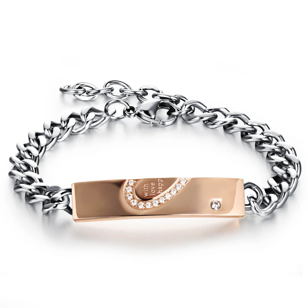Matching Heart Couple Bracelets - Image 4