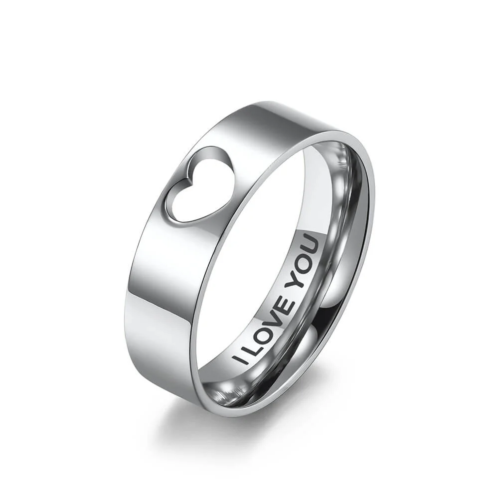 Matching Heart Ring Set I LOVE YOU - Image 3