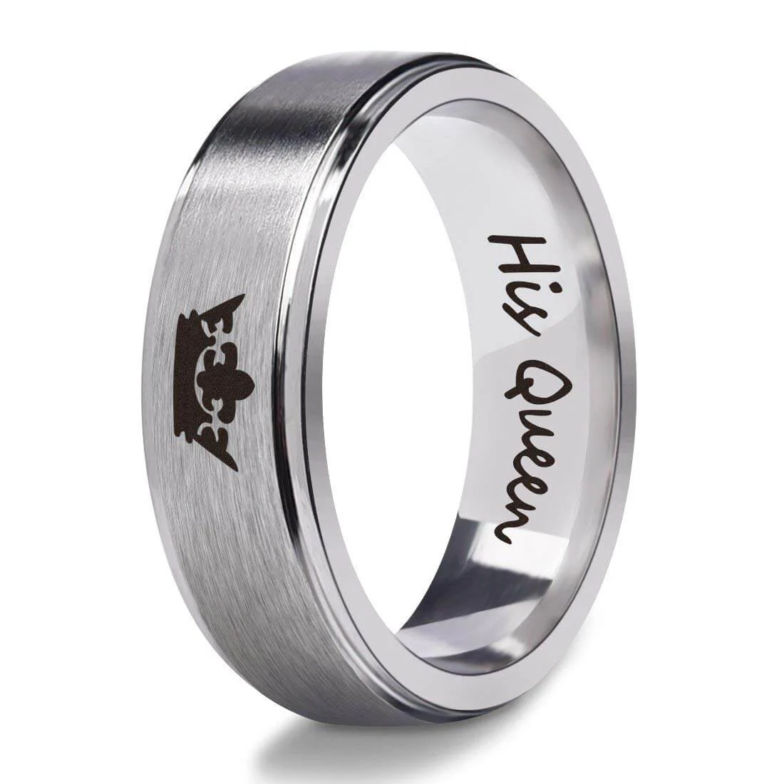 Her King His Queen Couple Promise Rings - Image 3