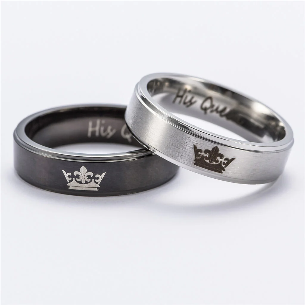 Her King His Queen Couple Promise Rings - Image 7