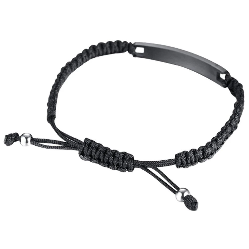 Matching Nameplate ID Couple Bracelets - Image 5
