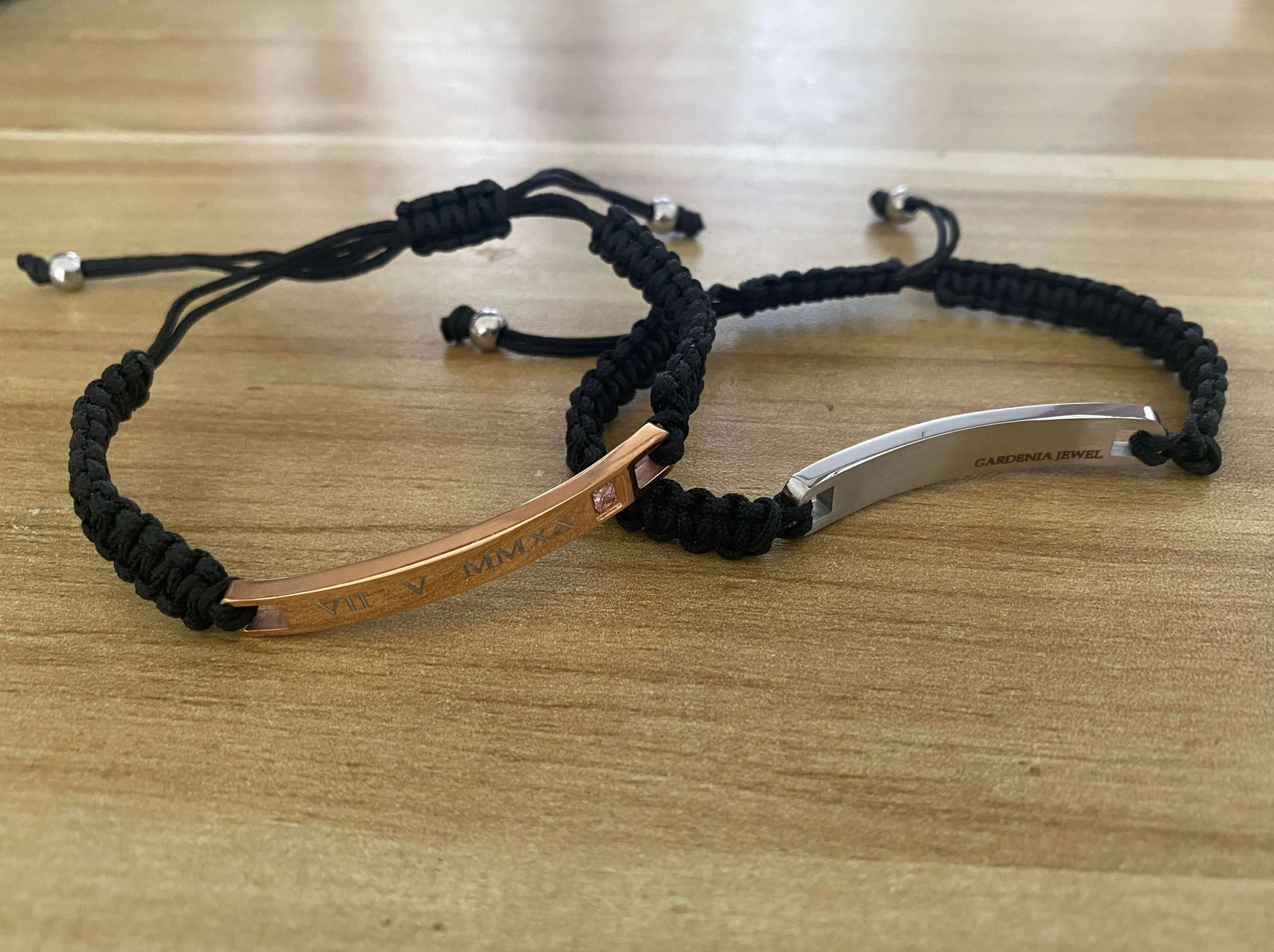 Matching Nameplate ID Couple Bracelets - Image 6