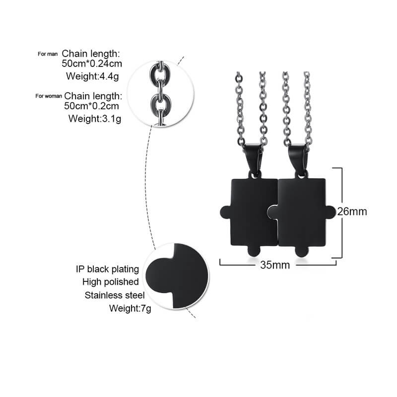 Matching Puzzle Necklace Black - Image 4