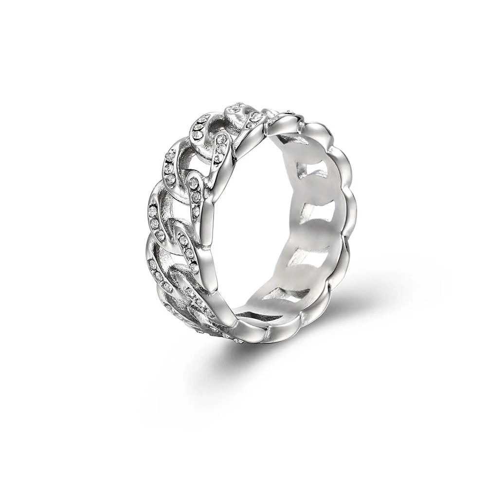 Men Cuban Rings Black - Image 3