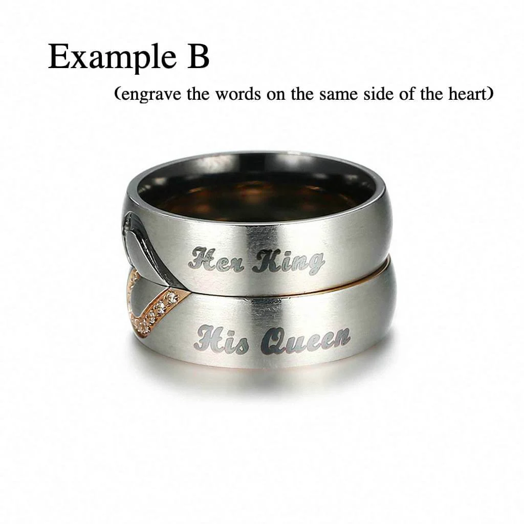 Name Engraved Promise Rings - Image 5