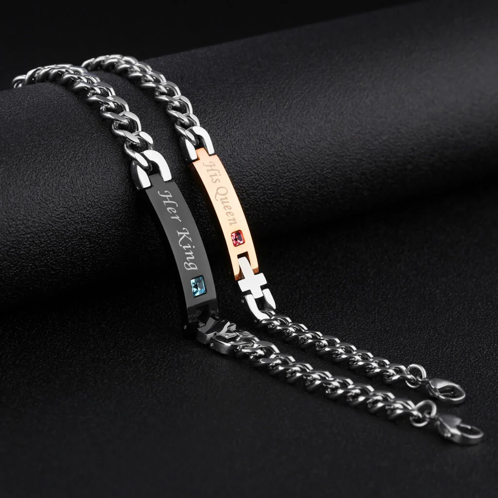Her King & His Queen Bracelets For Couple - Image 3
