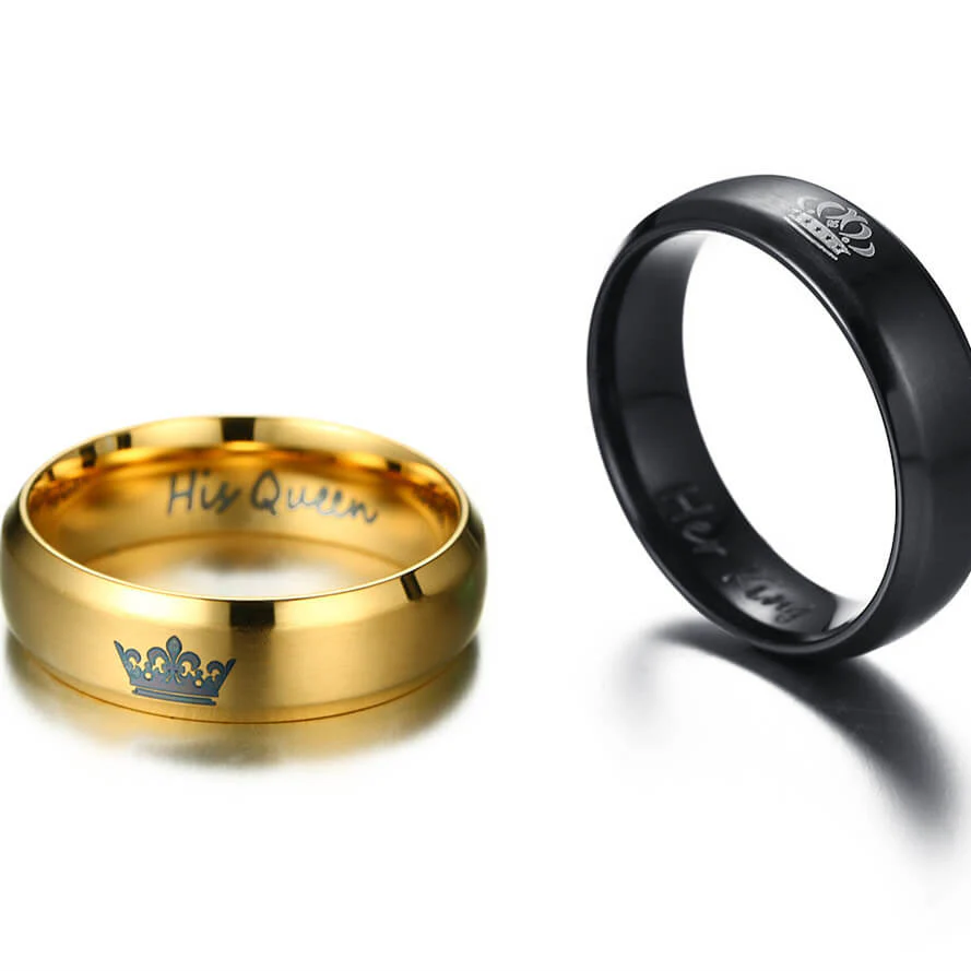 Her King His Queen Couple Ring - Image 3