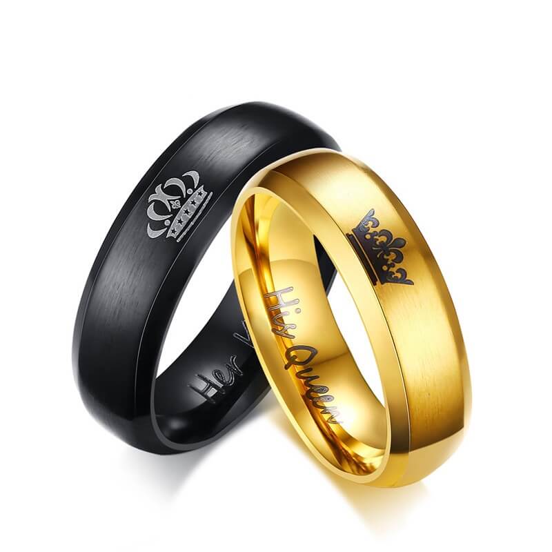 Her King His Queen Couple Ring - Image 4