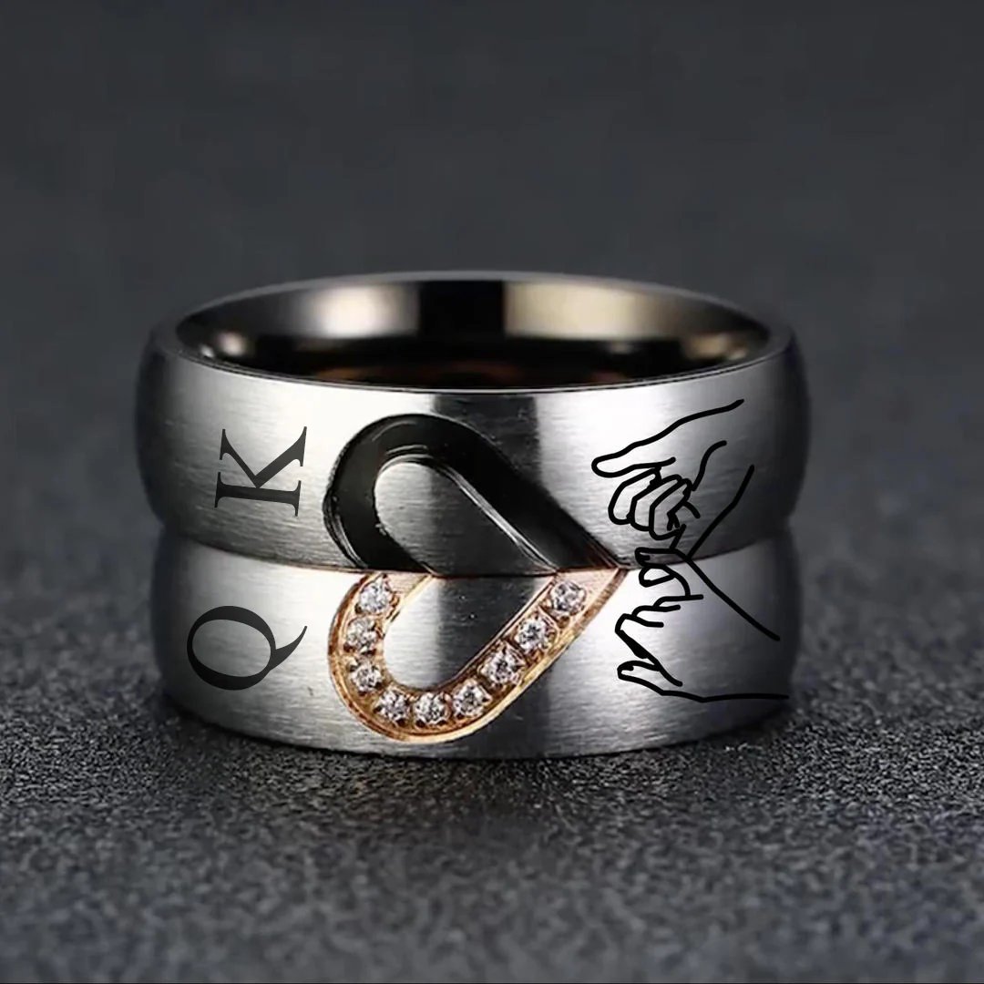 Pinky Promise Custom Name Rings - Image 4