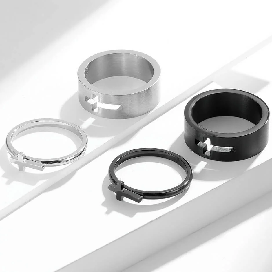 Puzzle Cross Couples Rings - Image 3