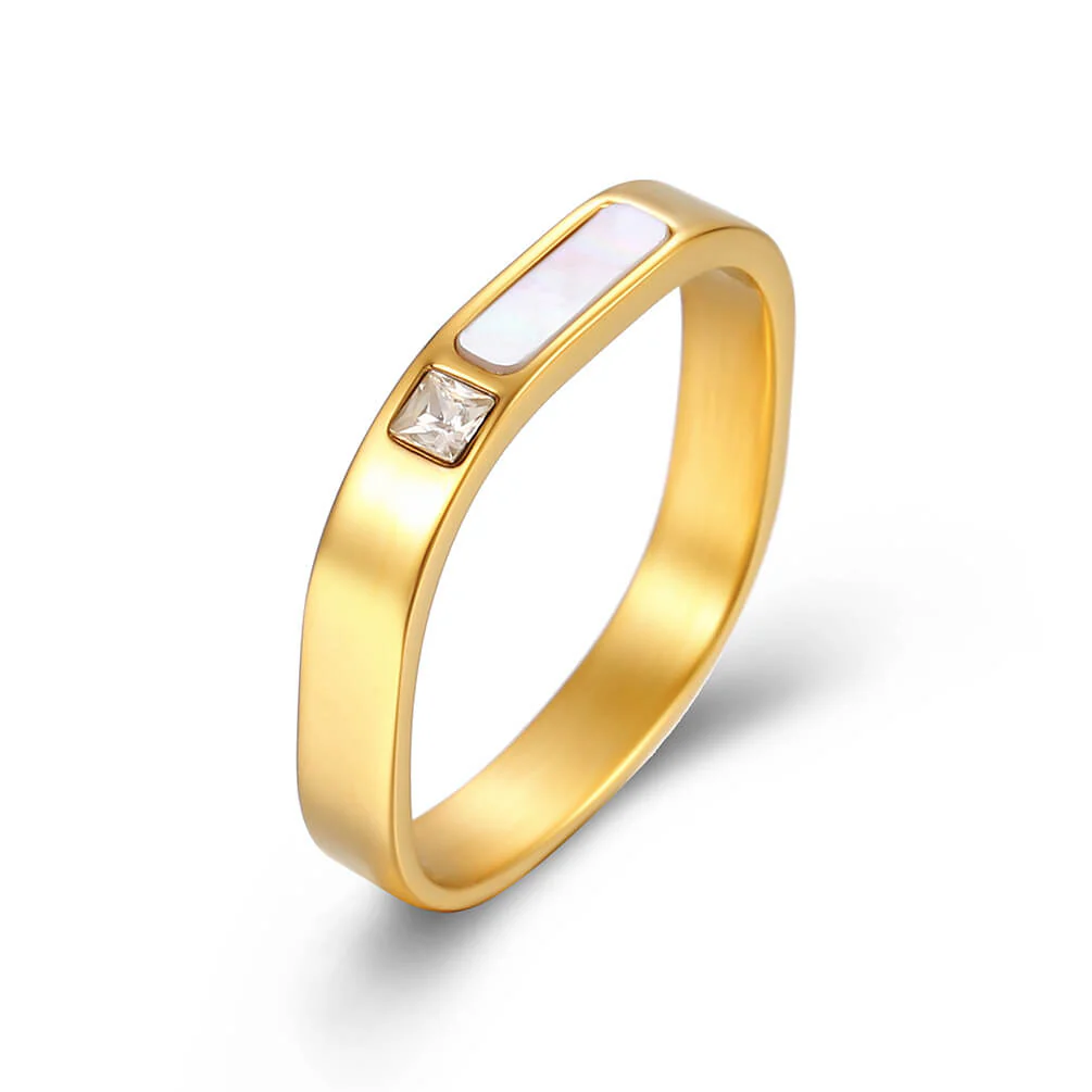 Shell Inlaid Promise Ring - Image 3