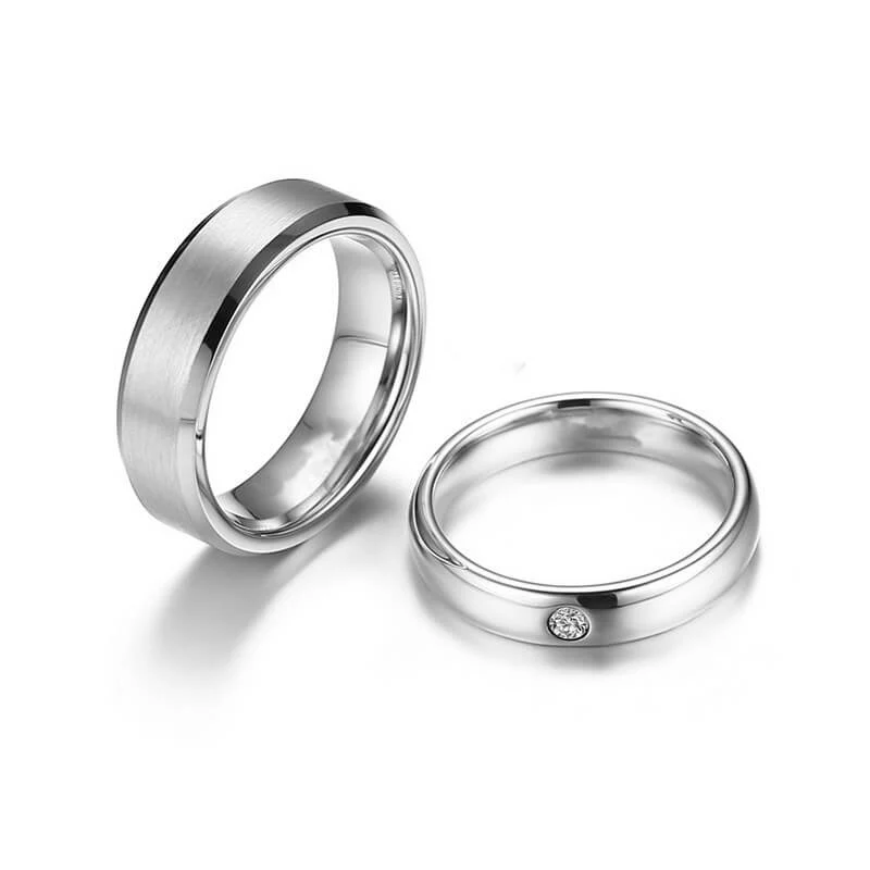 Titanium Couple Ring Personalize with Engravings - Image 3