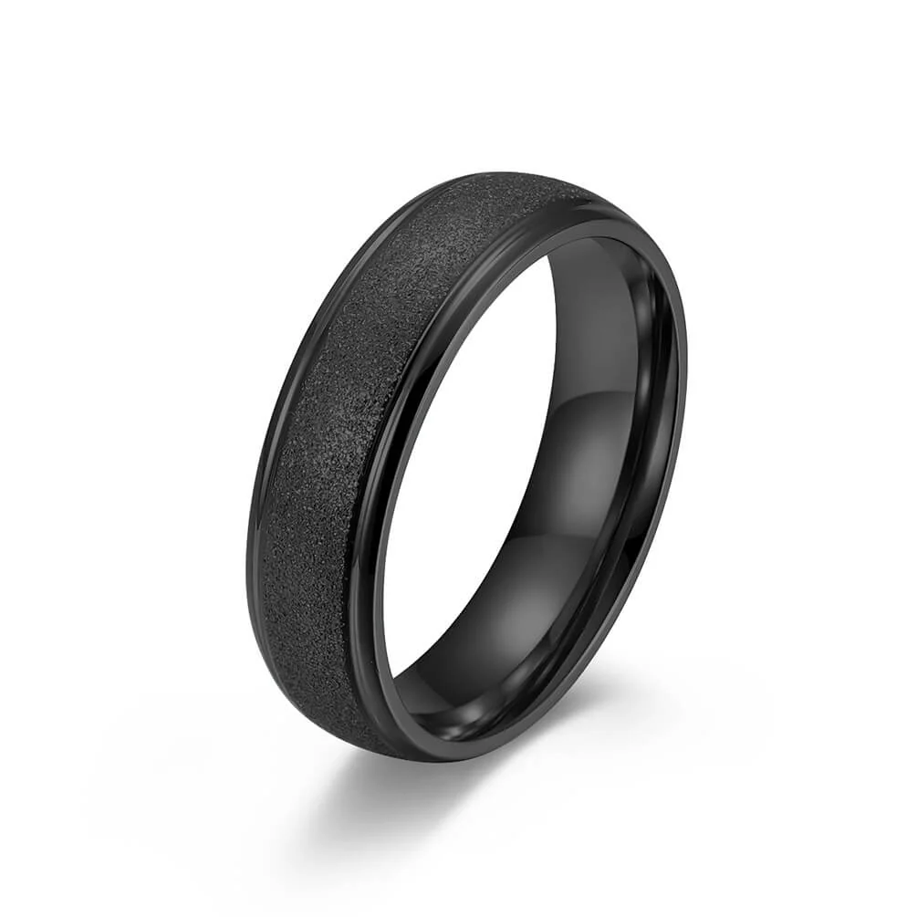 Unisex Promise Ring Frosted Gold - Image 3