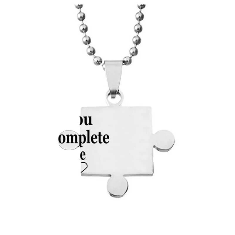 You Complete Me Puzzle Necklace - Image 3